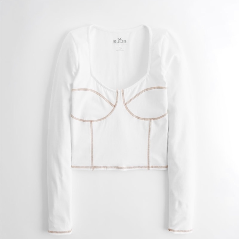 Corset t shirt bra outline seamed stitching
